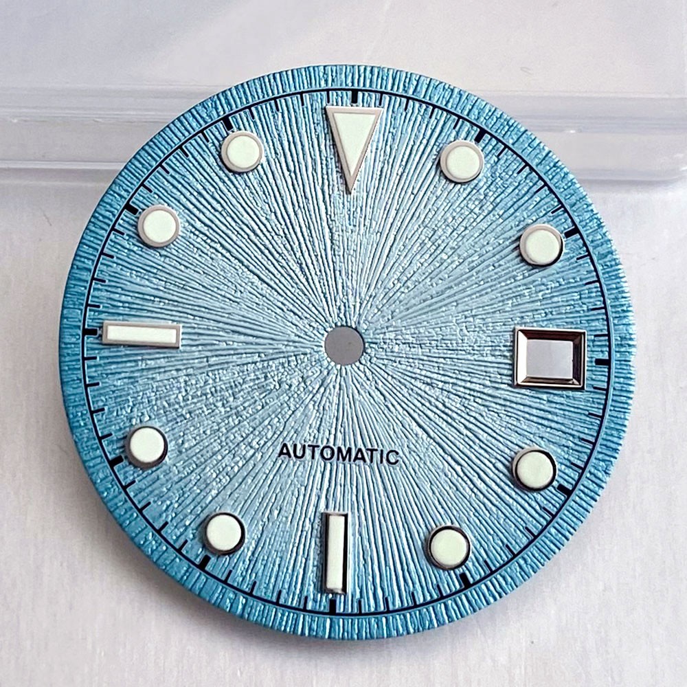 New 29mm Lume Sunburst Black Blue Green Red Watch Dial Hand Set Fit Miyota 8215