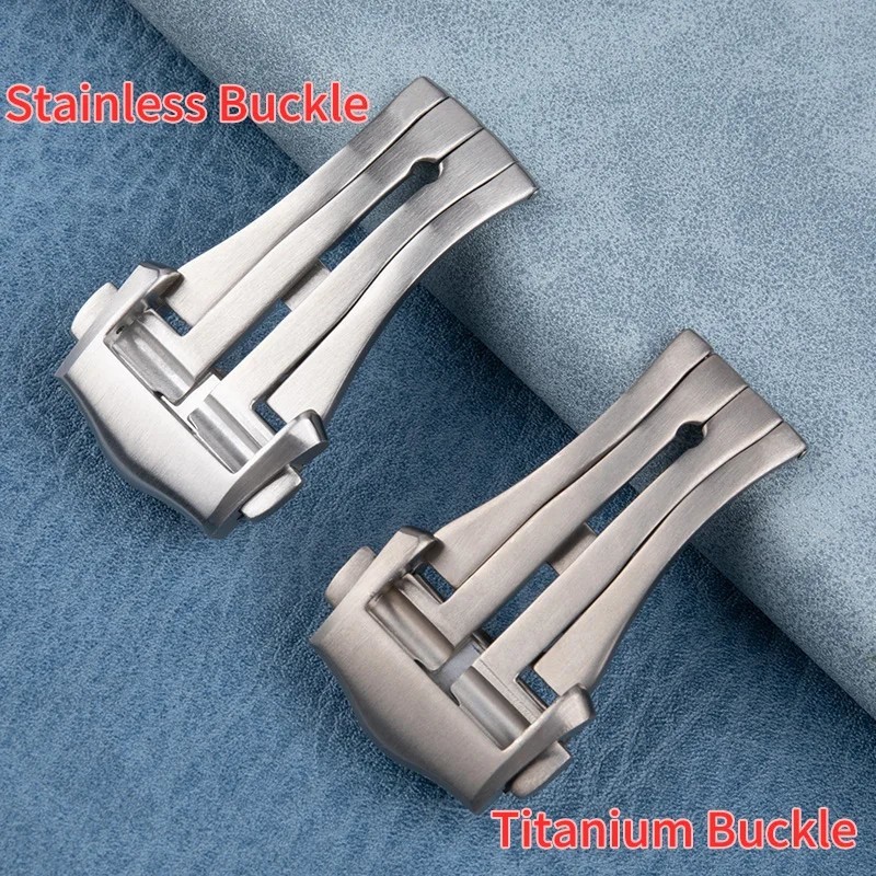 18mm 316L SS / Titanium Deployment Buckle Clasp Fits Omega Rubber Watch Straps