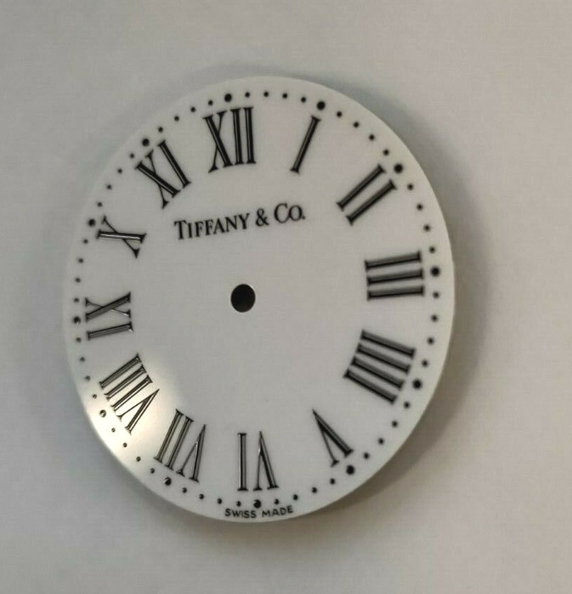 NOS Tiffany & Co Watch Dial White with Roman markers 27.1mm diameter