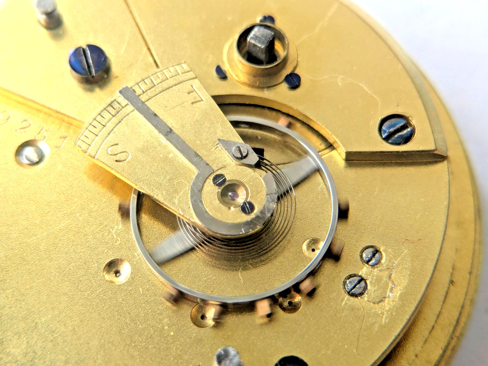 Antique English Lever Pocket Watch Movement Working Balance Parts 39.9mm EL23