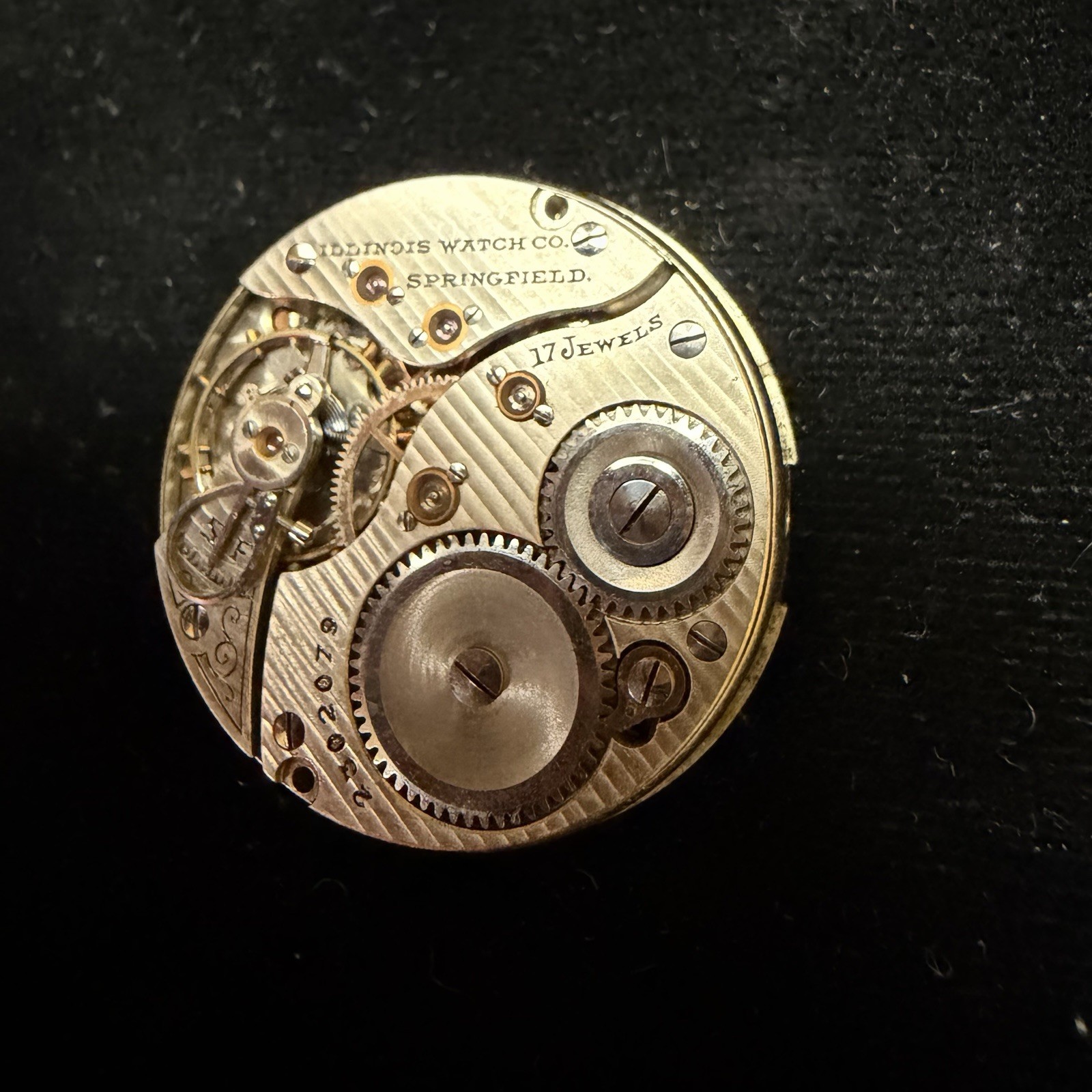 1910 ILLINOIS 0s 17J GRADE 57 POCKET WATCH MOVEMENT & DIAL For Parts Or Repair
