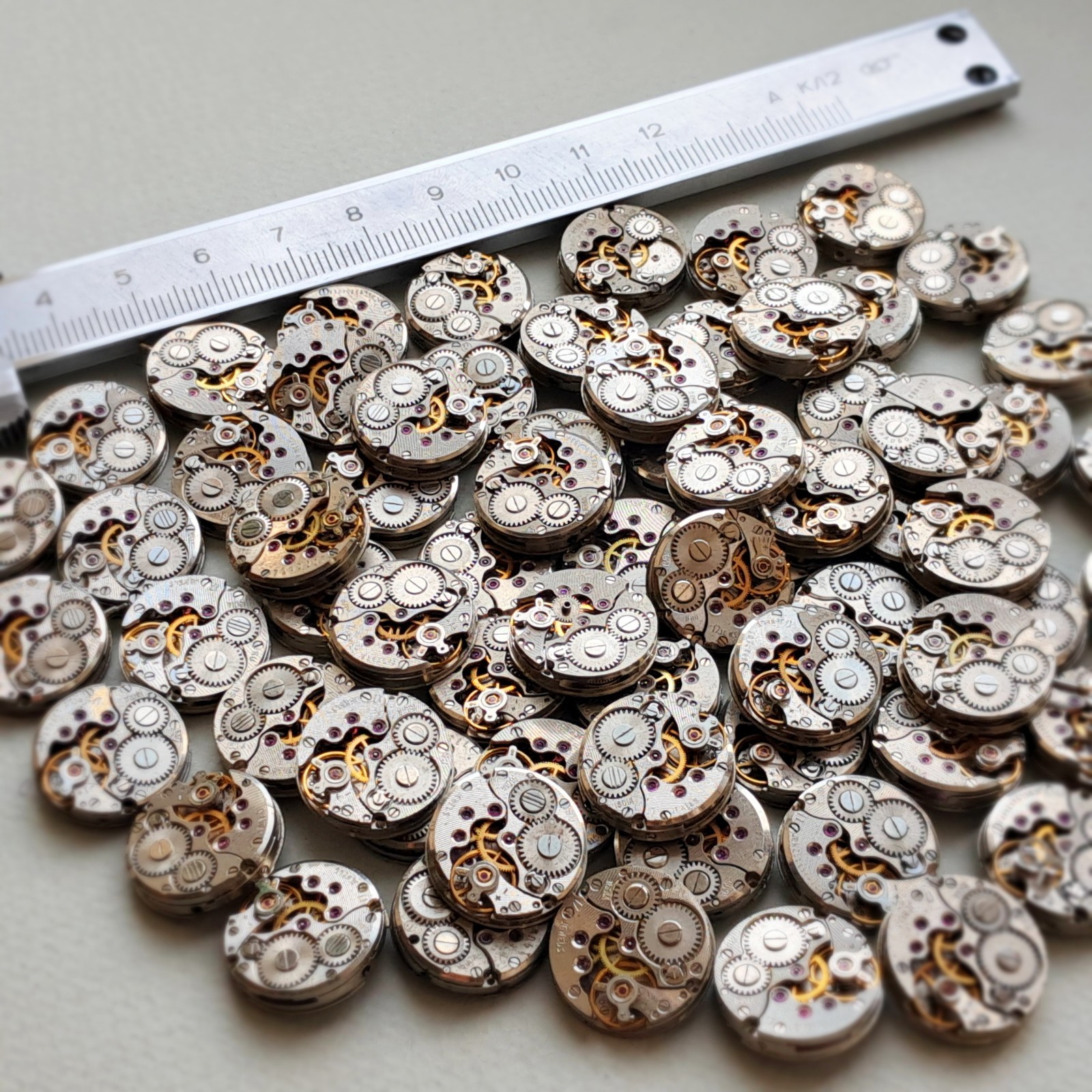 Lot of 10 CHAIKA Watch Movements 16mm USSR | Vintage Mechanical Parts Steampunk
