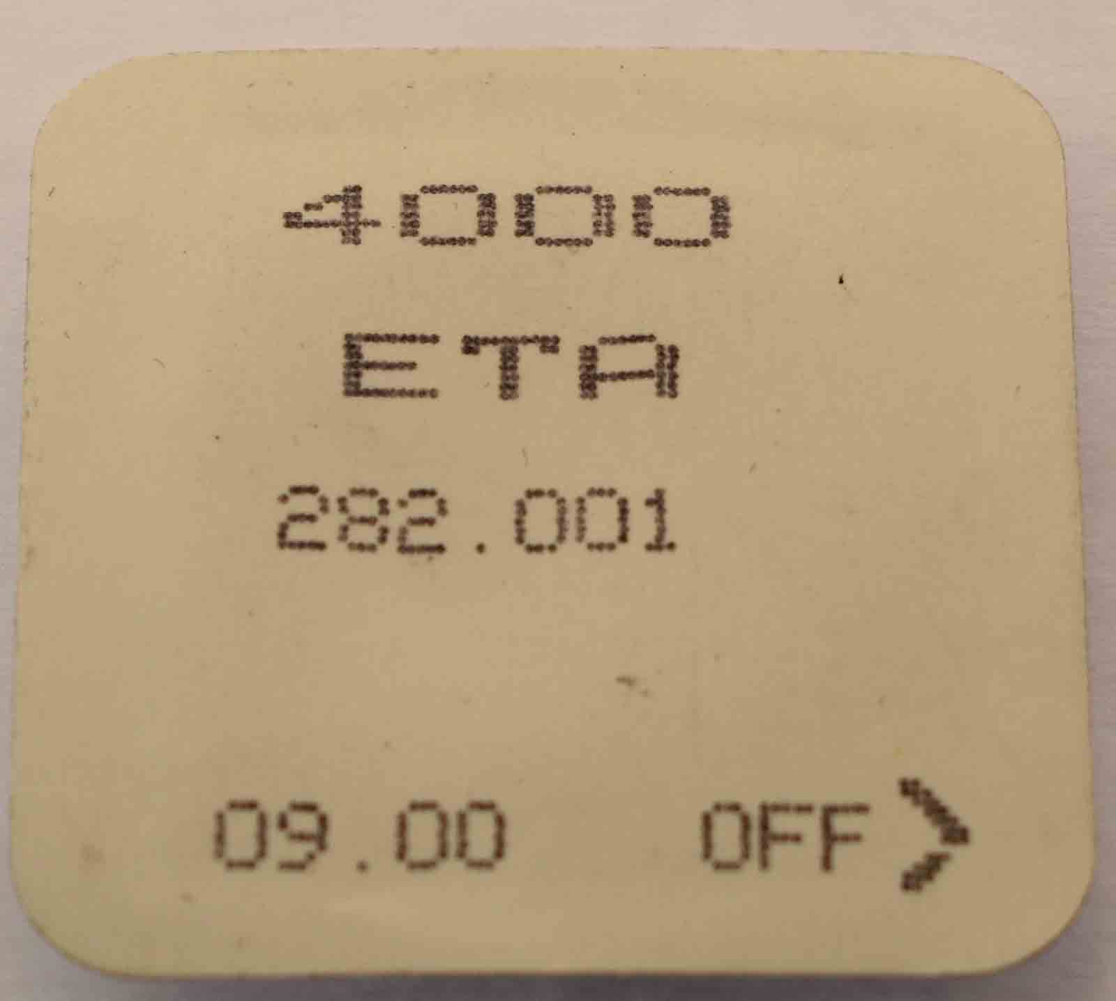 ETA 282.001 – ELECTRONIC WATCH QUARTZ CIRCUIT NEW IN PACKAGE