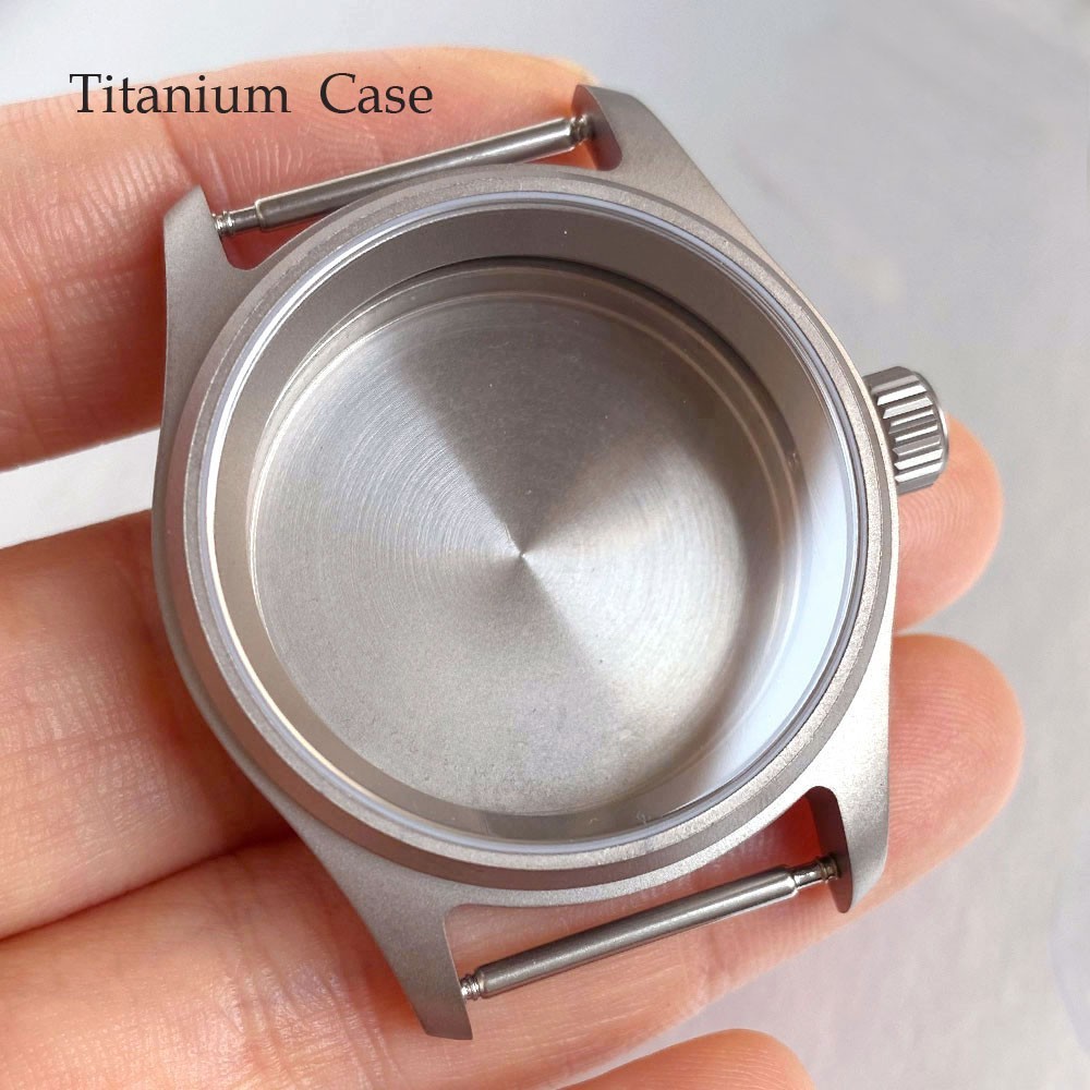 Sapphire Glass Titanium Watch Case 39MM Fit NH35 Miyota 8215 PT Waterproof Case