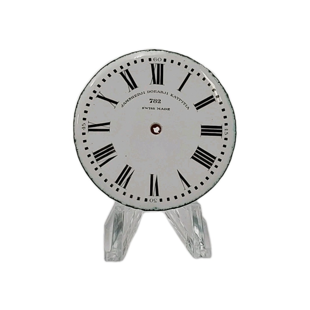 Jamshedji Dorabji Katpitia 782 43.3mm Swiss Enamel Pocket Watch Dial Only 602