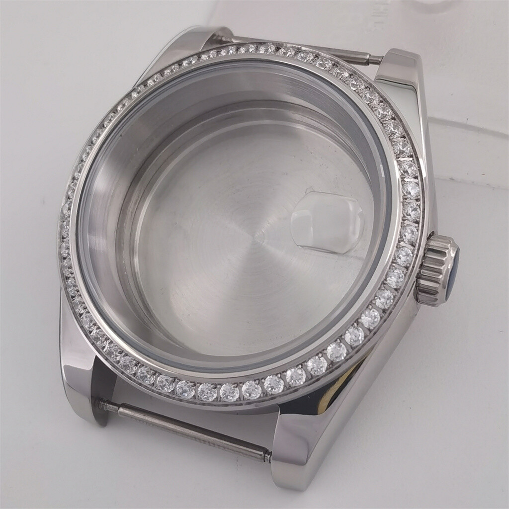 36mm39mm Diamond bezel watch case fit NH35 NH36 ETA2824/2836 DG2813 Miyota 8215