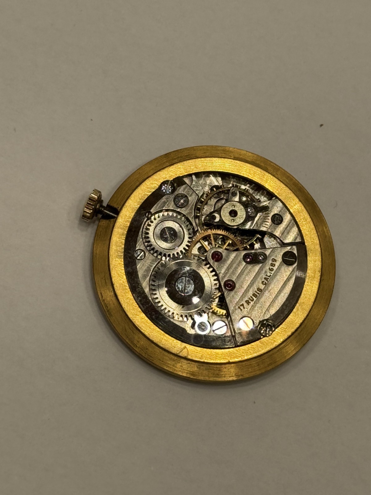 Perseo Movement & Dial Manual Cal.689 Swiss Made 17 Jewels Runing