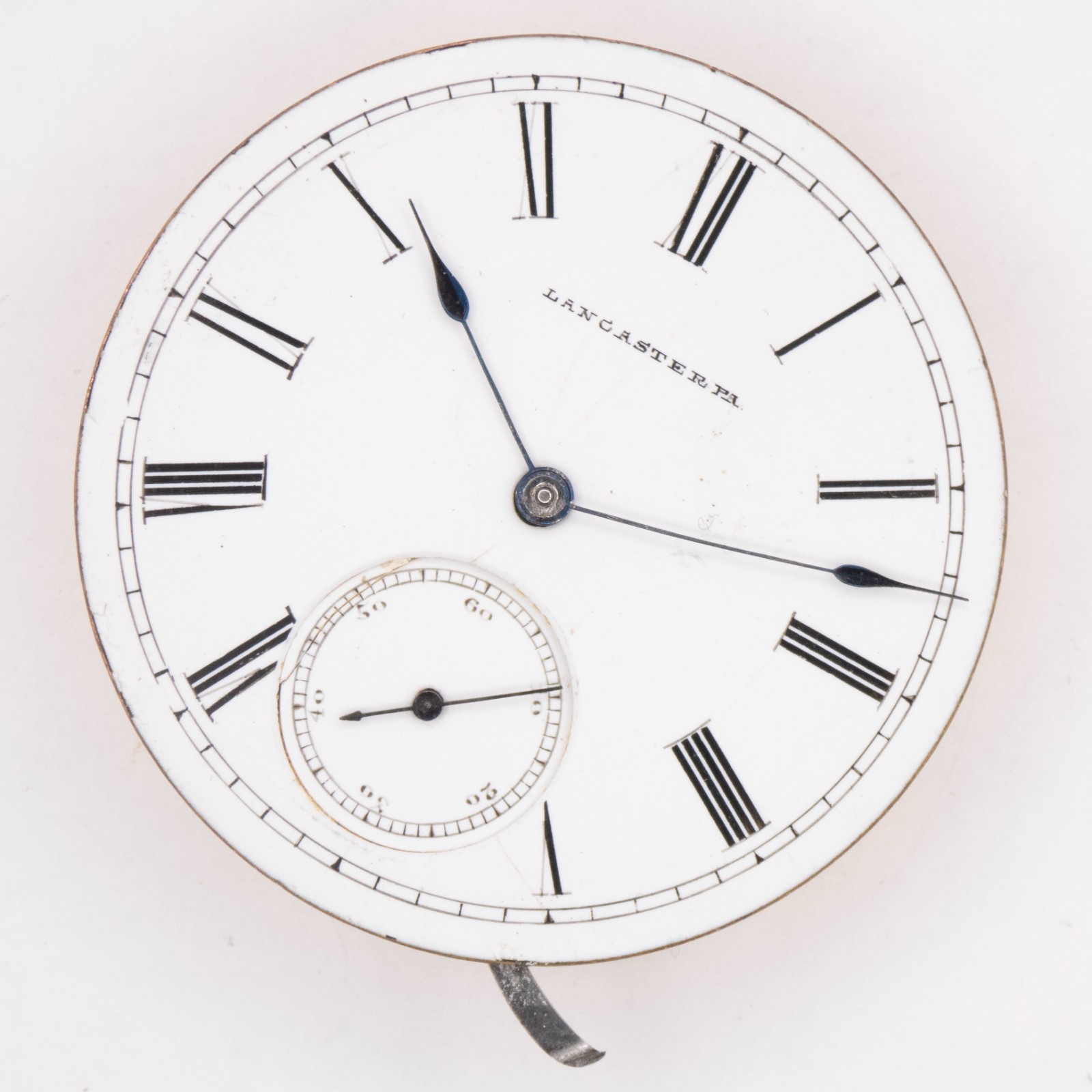 Lancaster Elberon 18-Size Lever-Set Antique Pocket Watch Movement, Ticks a Bit