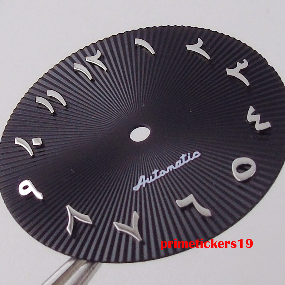 29mm Automatic Watch Dial Silver Hands Luminous Fit NH35 Miyota82 ETA2824 PT5000
