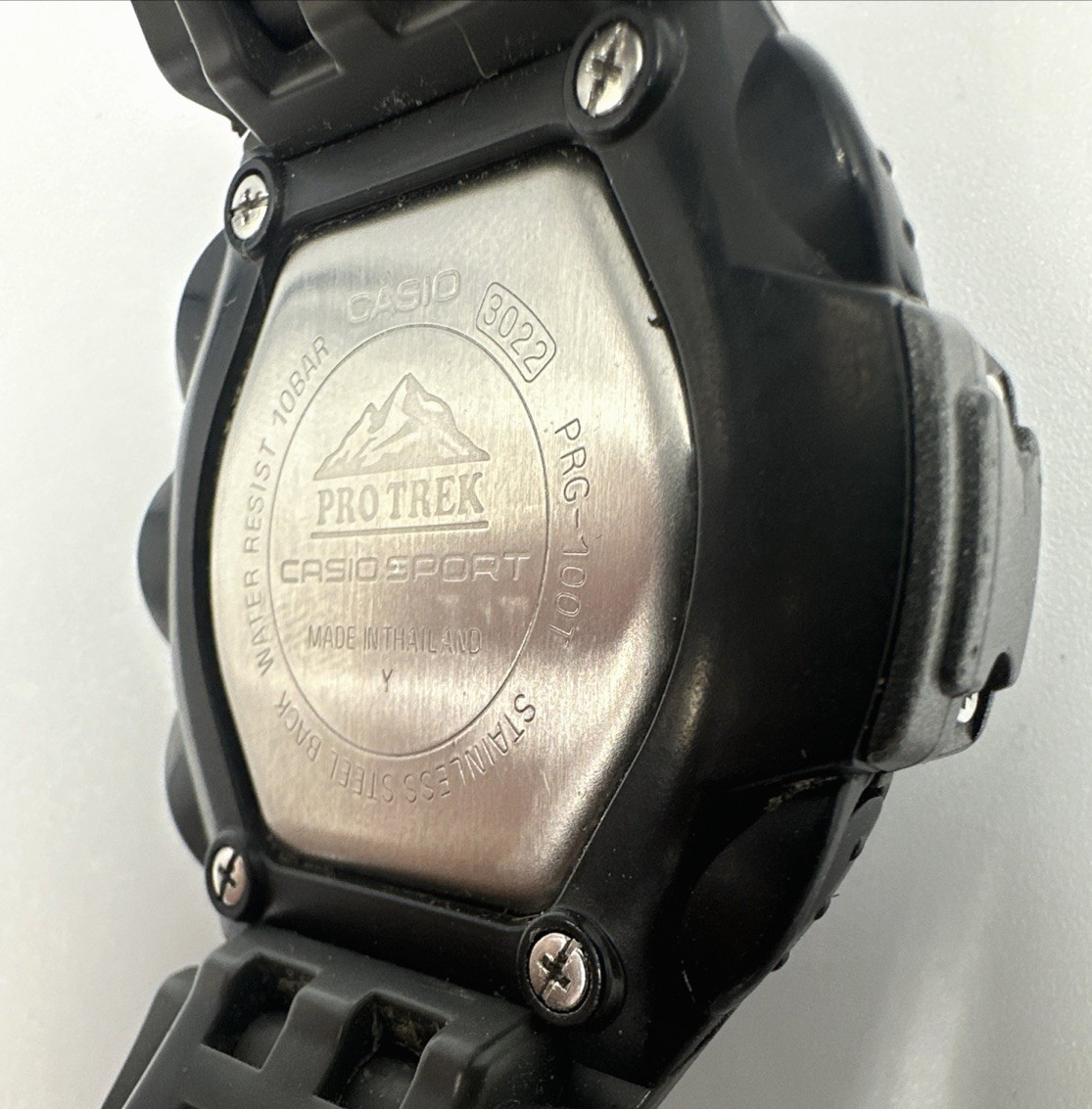 Vintage Casio Pro Trek PRG-100T Tough Solar Twin Sensor Titanium Bracelet Works