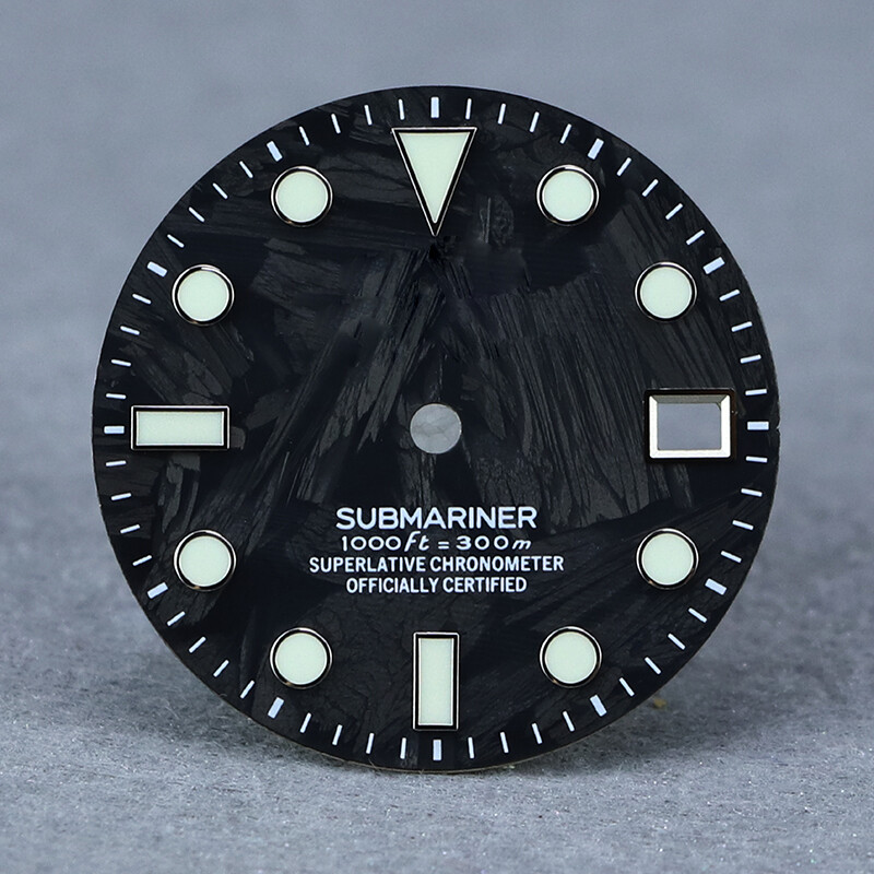 28.5mm carbon fiber dial MOD SUB for NH35 NH36 7S36 4R35 SKX007 BGW9 /C3 lume
