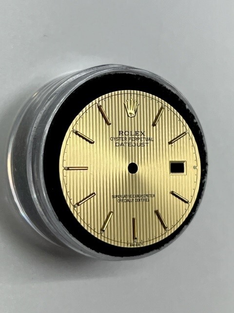 GENUINE ROLEX MENS 36MM DATEJUST TAPESTRY INDEX HOUR DIAL
