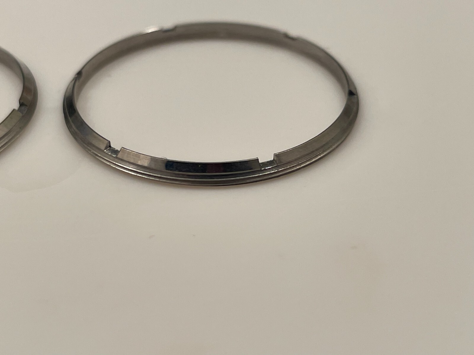 Bulova Accutron TWO Case Back Rings for watch, 214 CAL 2182 for parts stainless