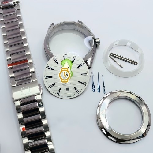 DIY SET for Aqua Terra 8215 watch case+Dial+Hands+Stainless Steel Strap