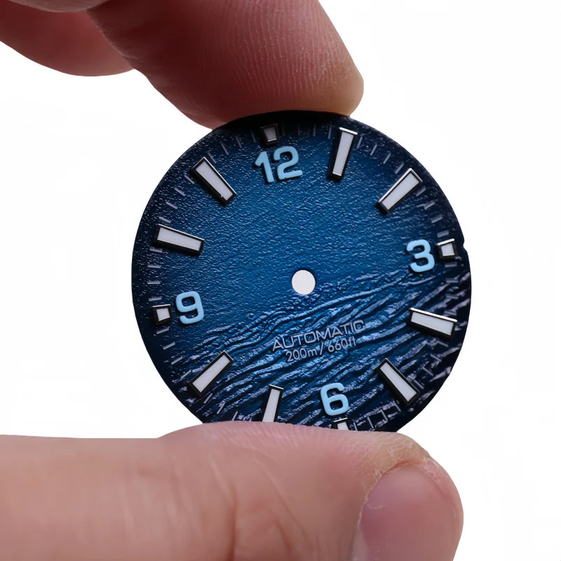 28.5mm Diving Watch Dial Face C3 BGW9 Luminous For NH35 SKX007 3 3.8 Crown Mods