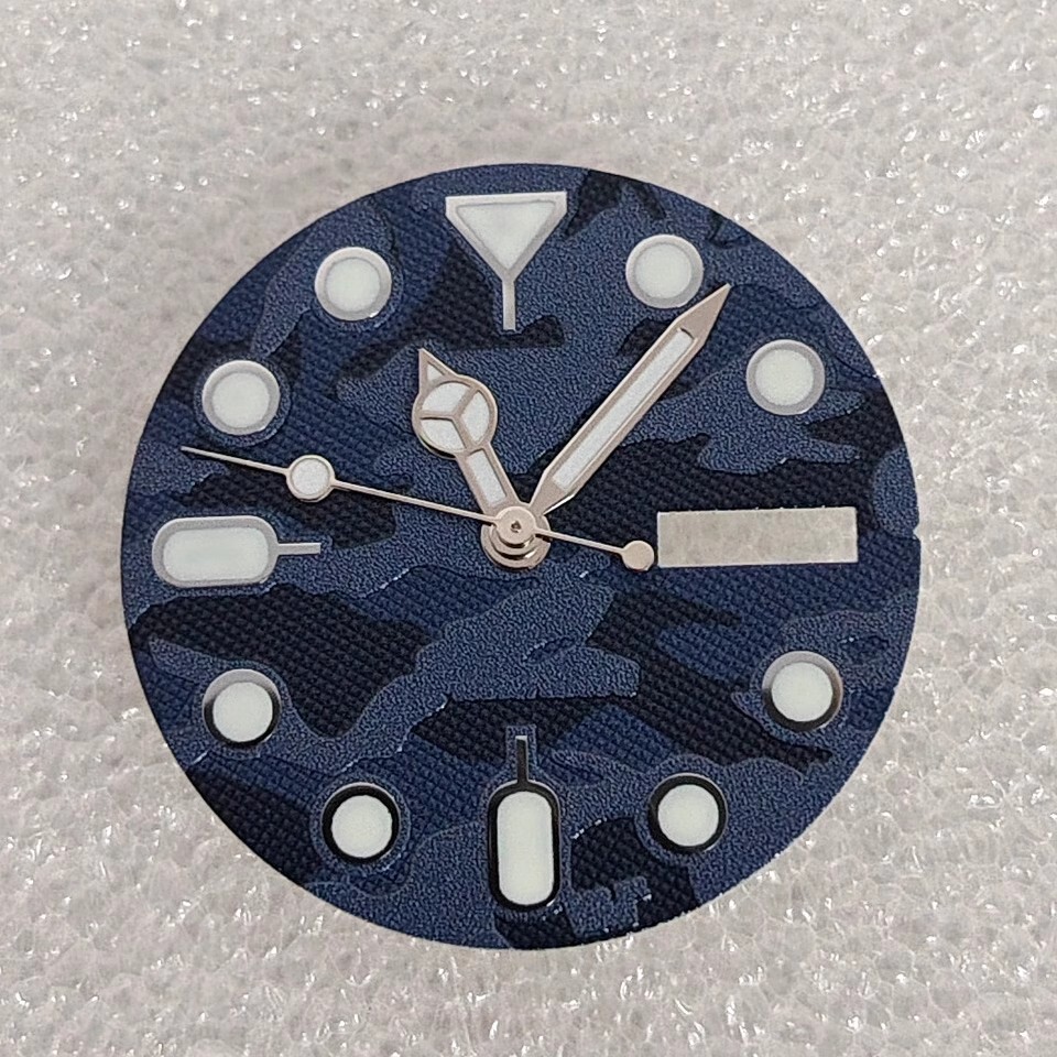 28.5mm NH36 Camouflage Dial Green Luminous for NH36/4R Movement Watch Accessorie