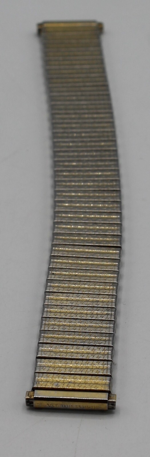 Vintage Silver / Gold Metal Metallic Stretch Band 19mm width 167mm long Speidel