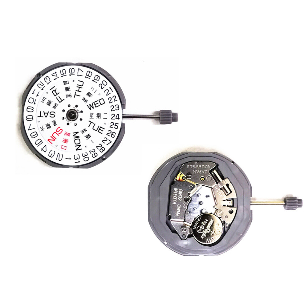 23.65mm Day / Date At 3 Quartz Watch Movement With Battery For Miyota GM02 GM00