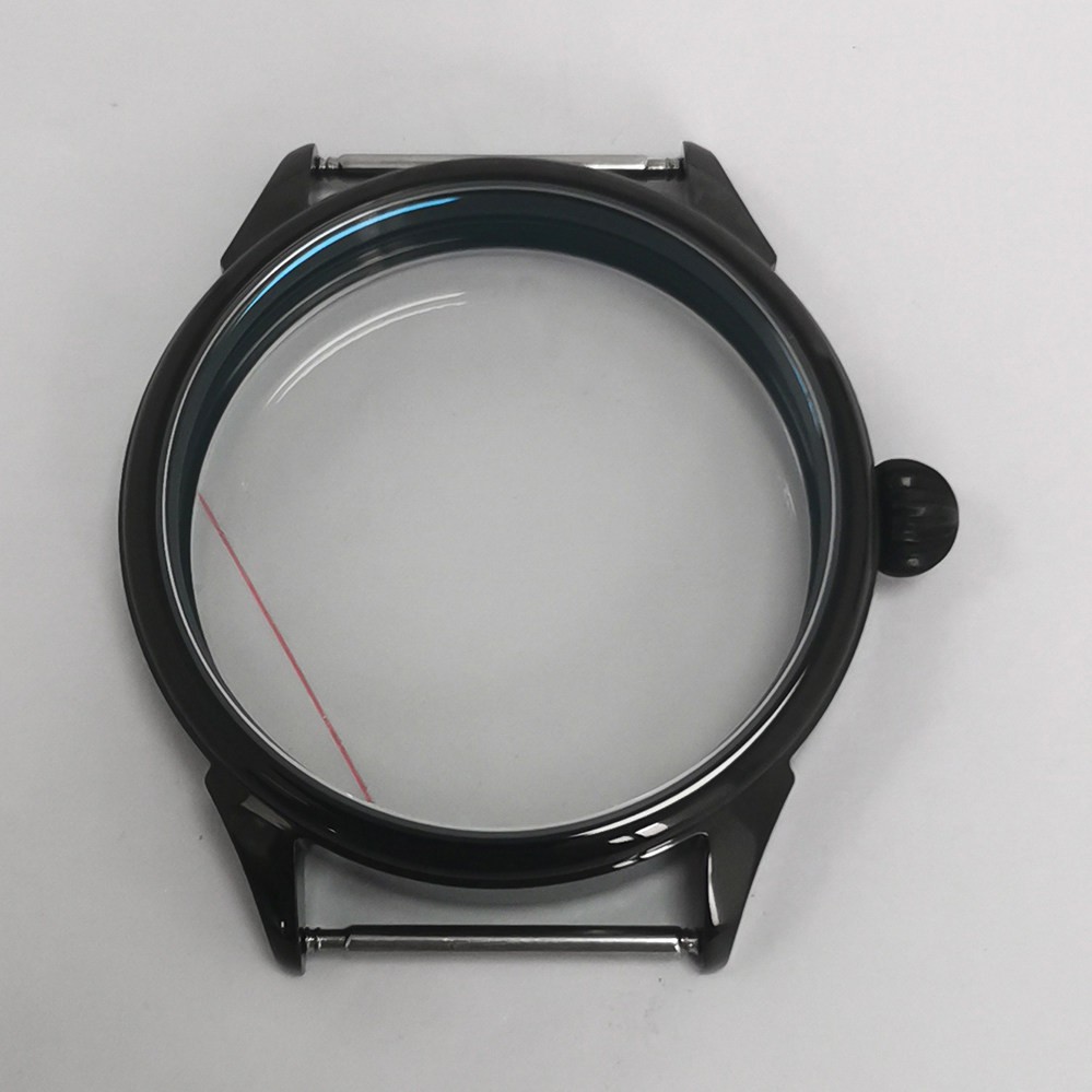 42mm Stainless steel Watch Case Mineral mirror surface For ETA6497/6498 ST3600