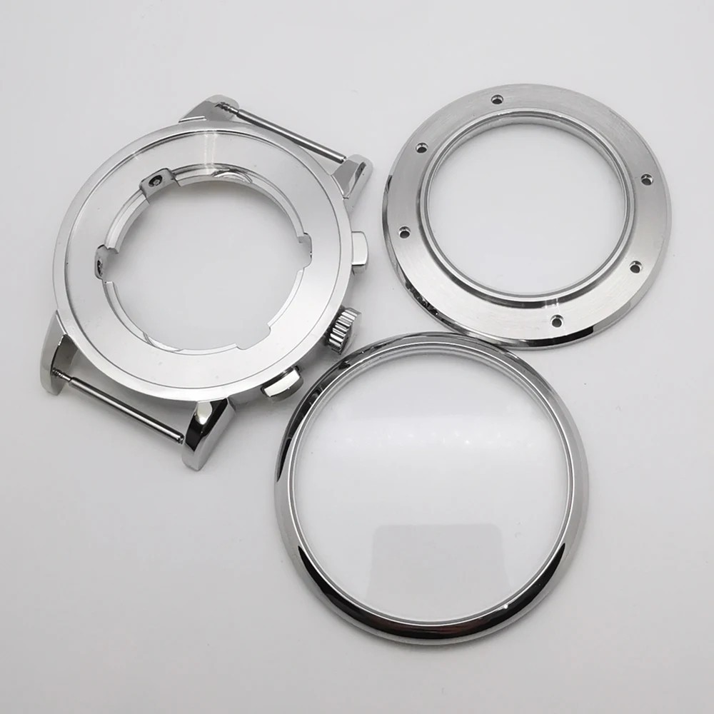 42mm Watch Case Set Stainless Steel Automatic Movement Dial Hands ST1655