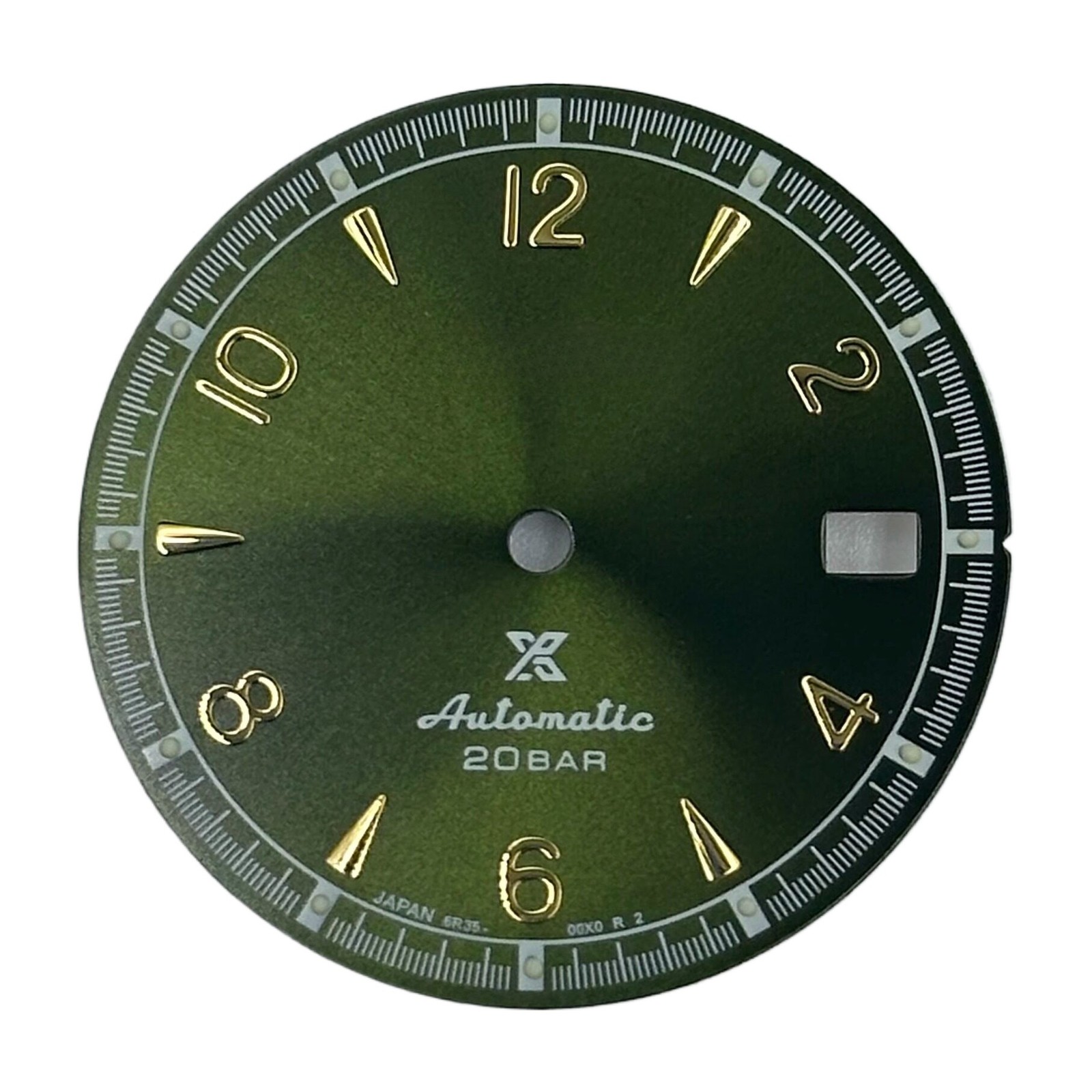 S-LOGO NH35 Dial 30mm Numeric Dial Green Luminou for NH35/36 Movement Watch Part