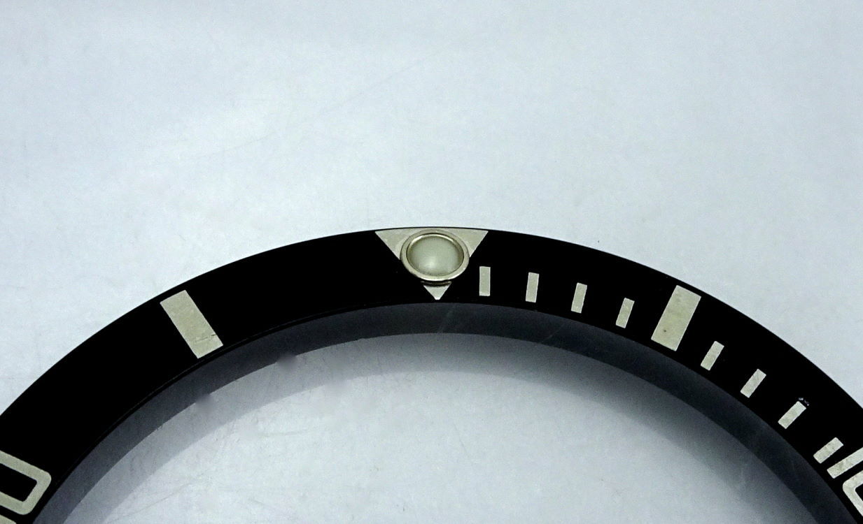 1982 Rolex Submariner Bezel Insert Black Matt finish 16610 16800 Luminous Steel