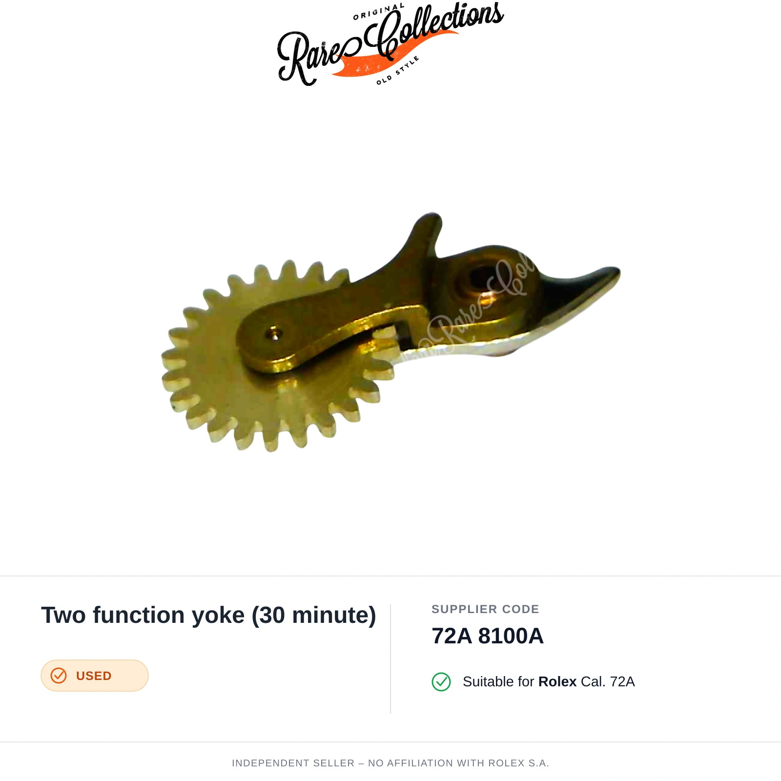 Two function yoke (30 minute) for Rolex (cod. 72A 8100A) — Used Good Condition