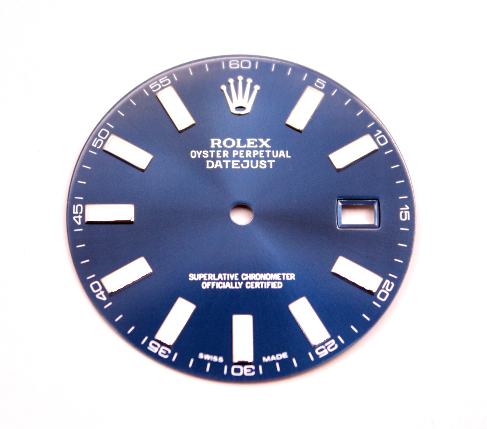 ORIGINAL Rolex Dial 41mm Datejust Blue Stainless Steel with Date 116334/116300