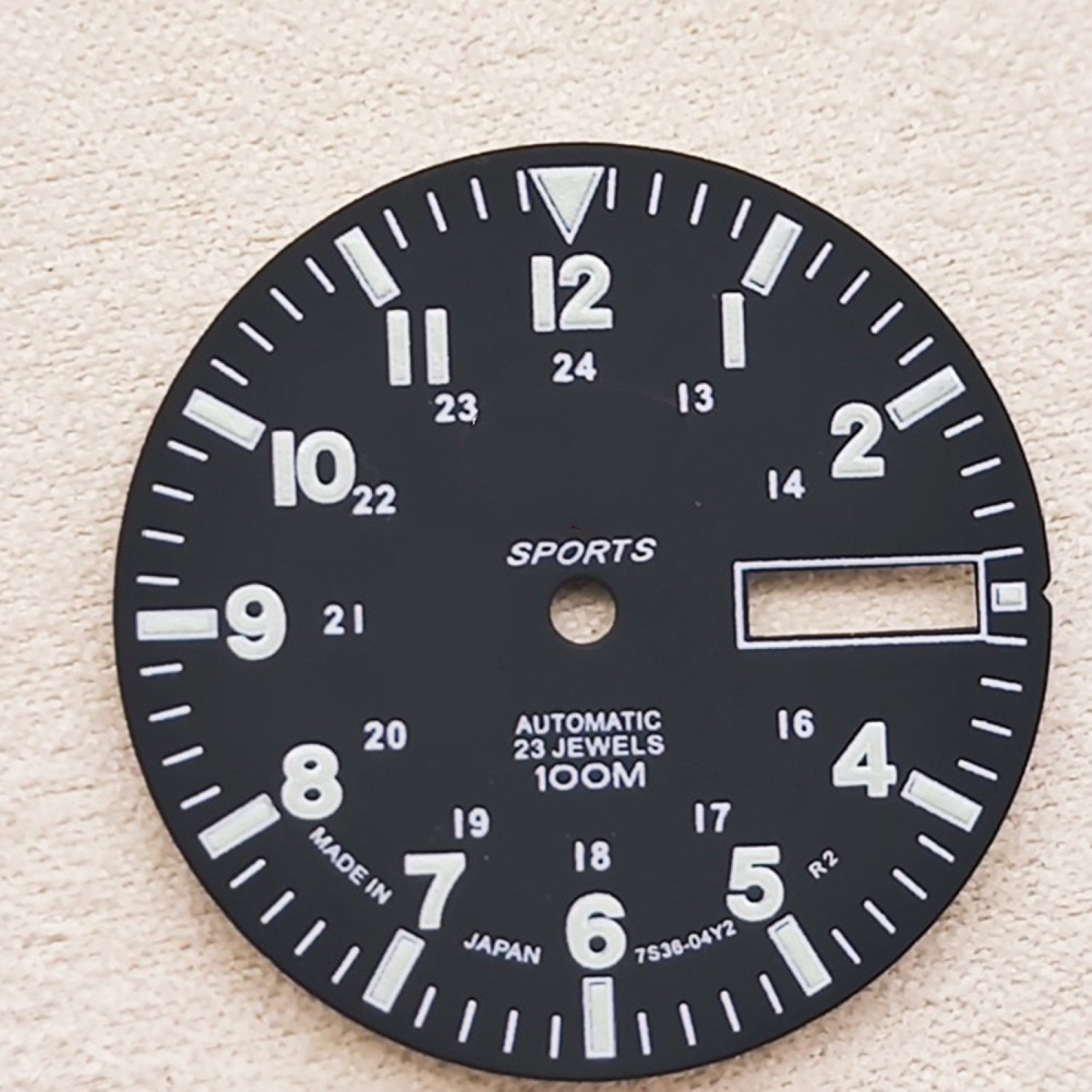 Black Copper Green Luminous Watch Dial for NH36A Automatic Mechanical Movement D