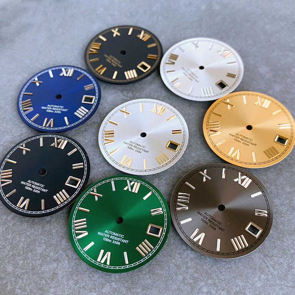 Sunburst Roman Numerals Watch Dial Face for NH35 NH36 NH38 NH70 4R35/36 29mm