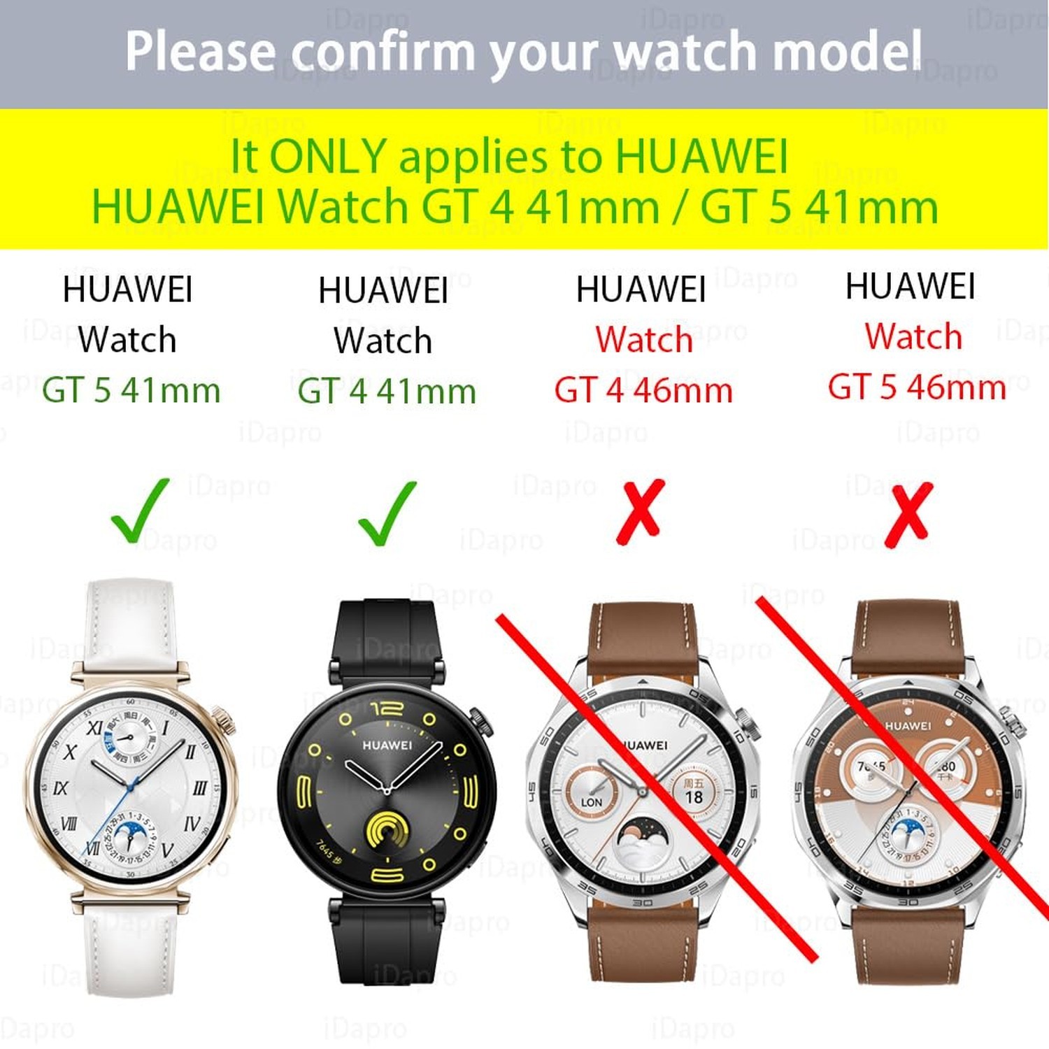 iDaPro [4Pcs Screen Protector for HUAWEI Watch GT 5 GT5 41mm/GT 4 GT4 41mm,Te…