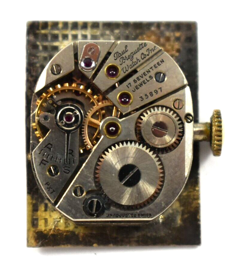 Vintage Paul Breguette Manual Wind 17J Wrist Watch Movement lot.ri