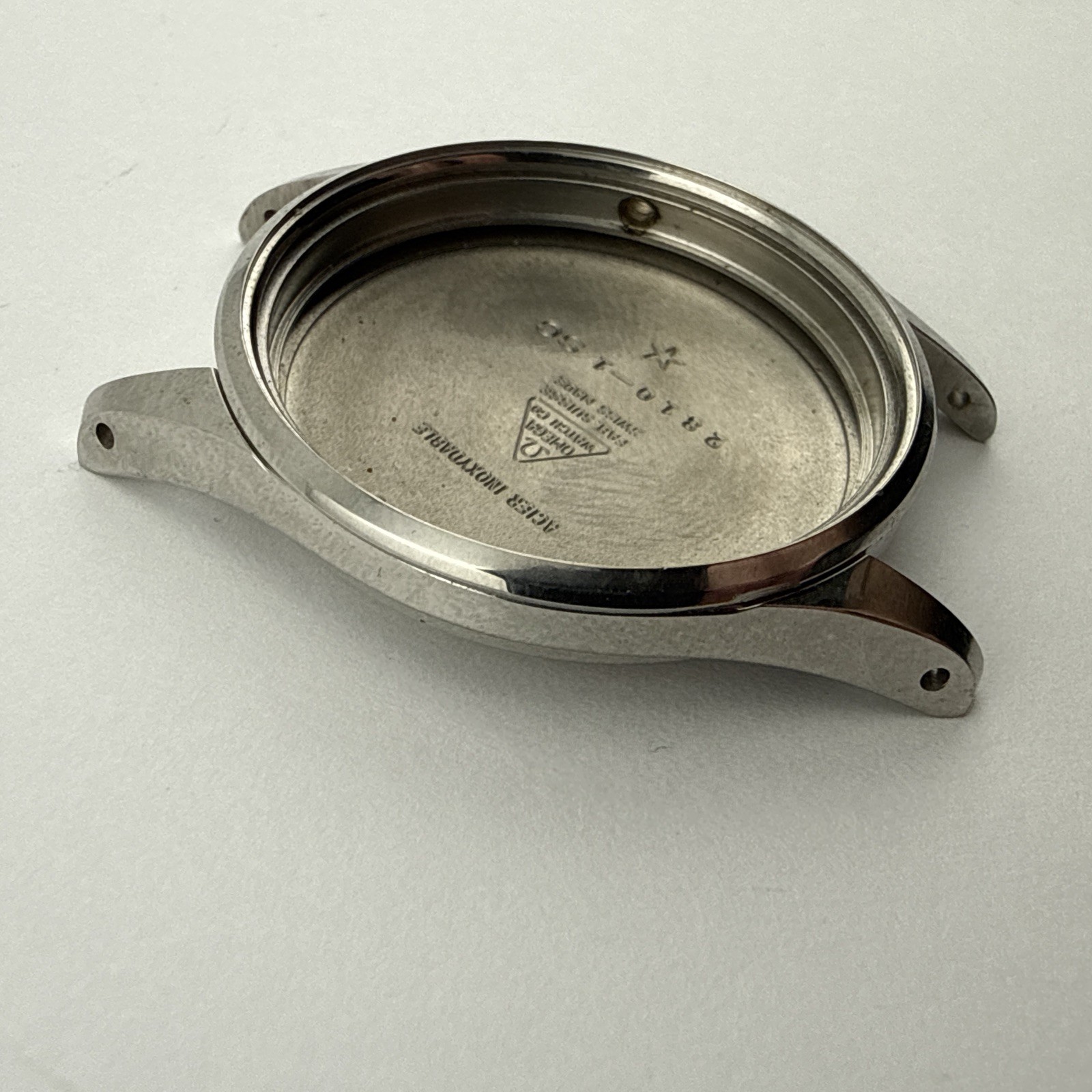 Omega Vintage Stainless Steel 35mm Watch Case Complete! Ref: 2810-1 SC