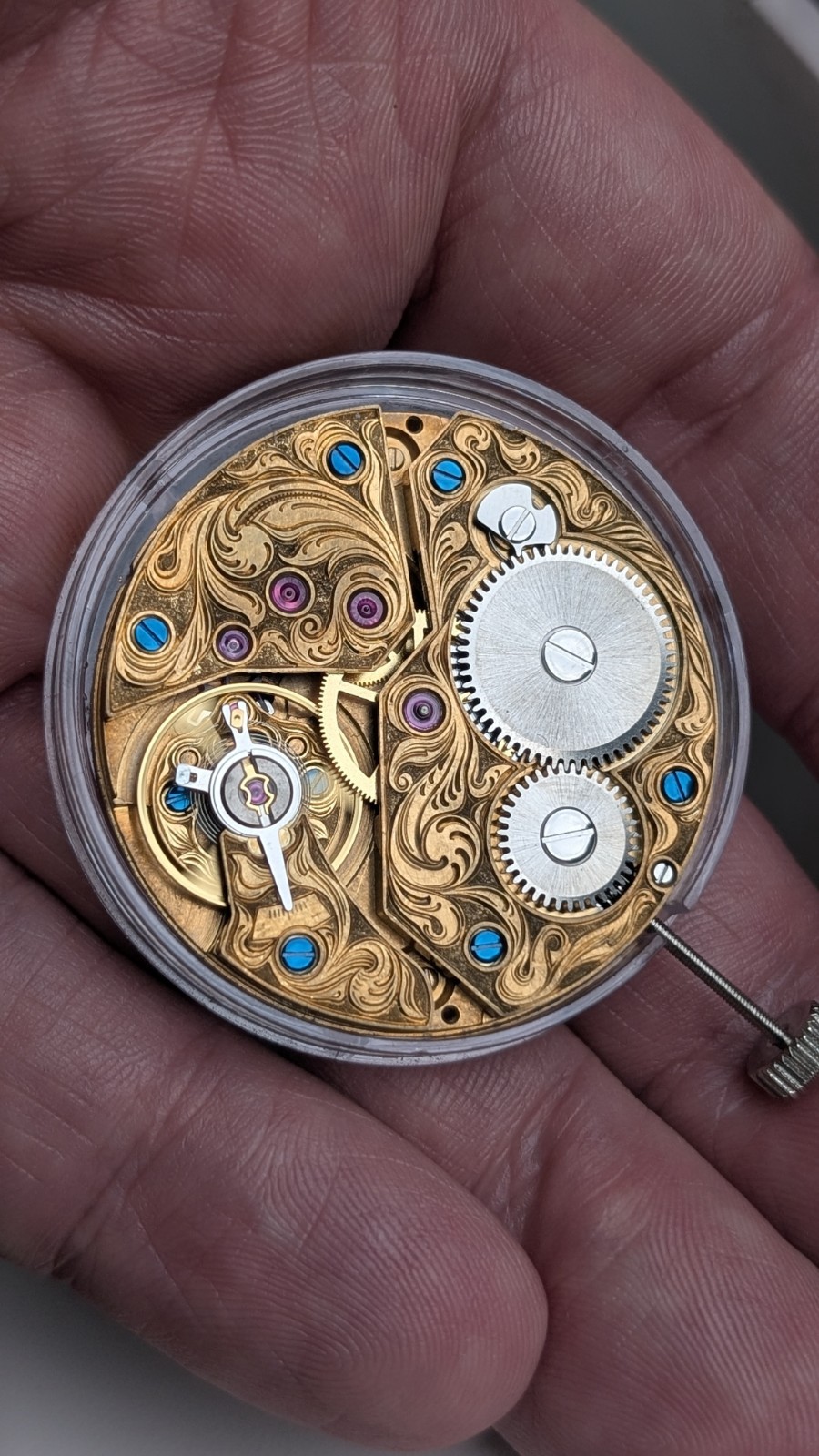 New ST3600 Mechanical Watch Movement – Hand-Engraved, Gold-Plated (6497)