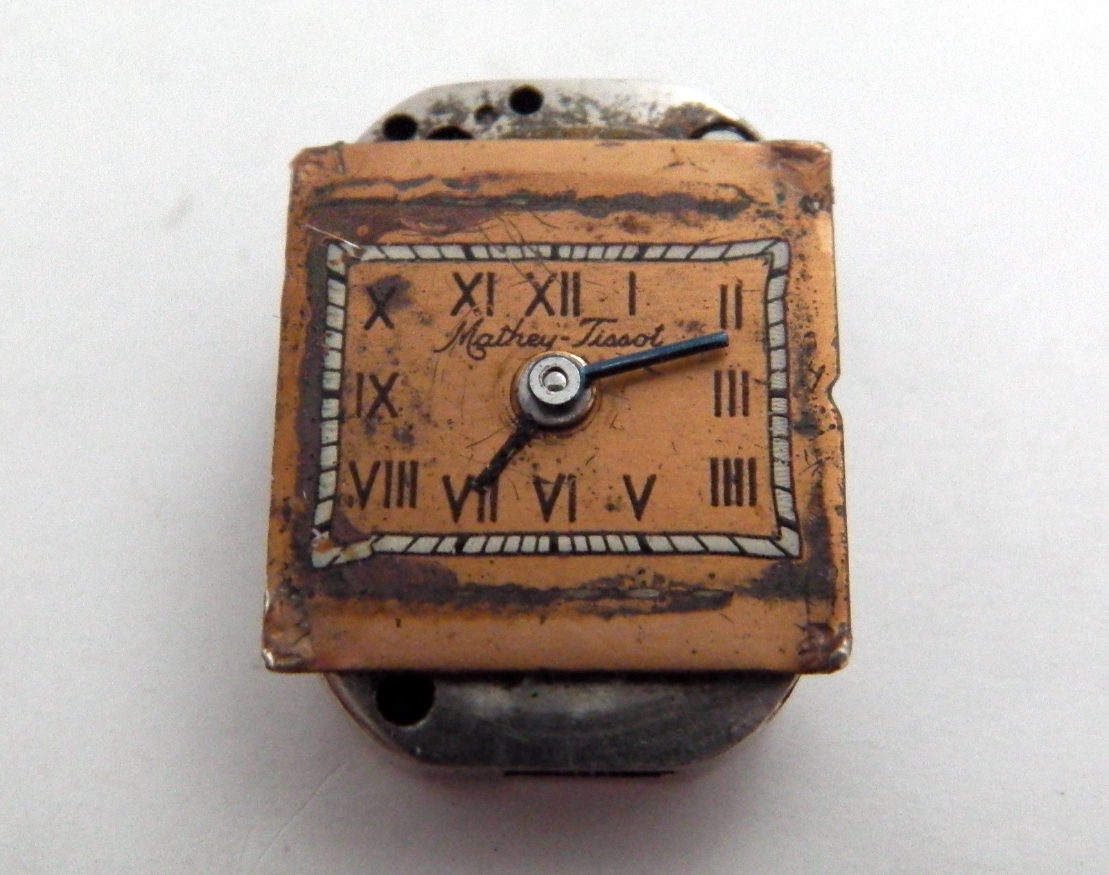 Mathey Tissot Vintage Swiss Watch Movement. With Dial & Hands. Parts or Repair