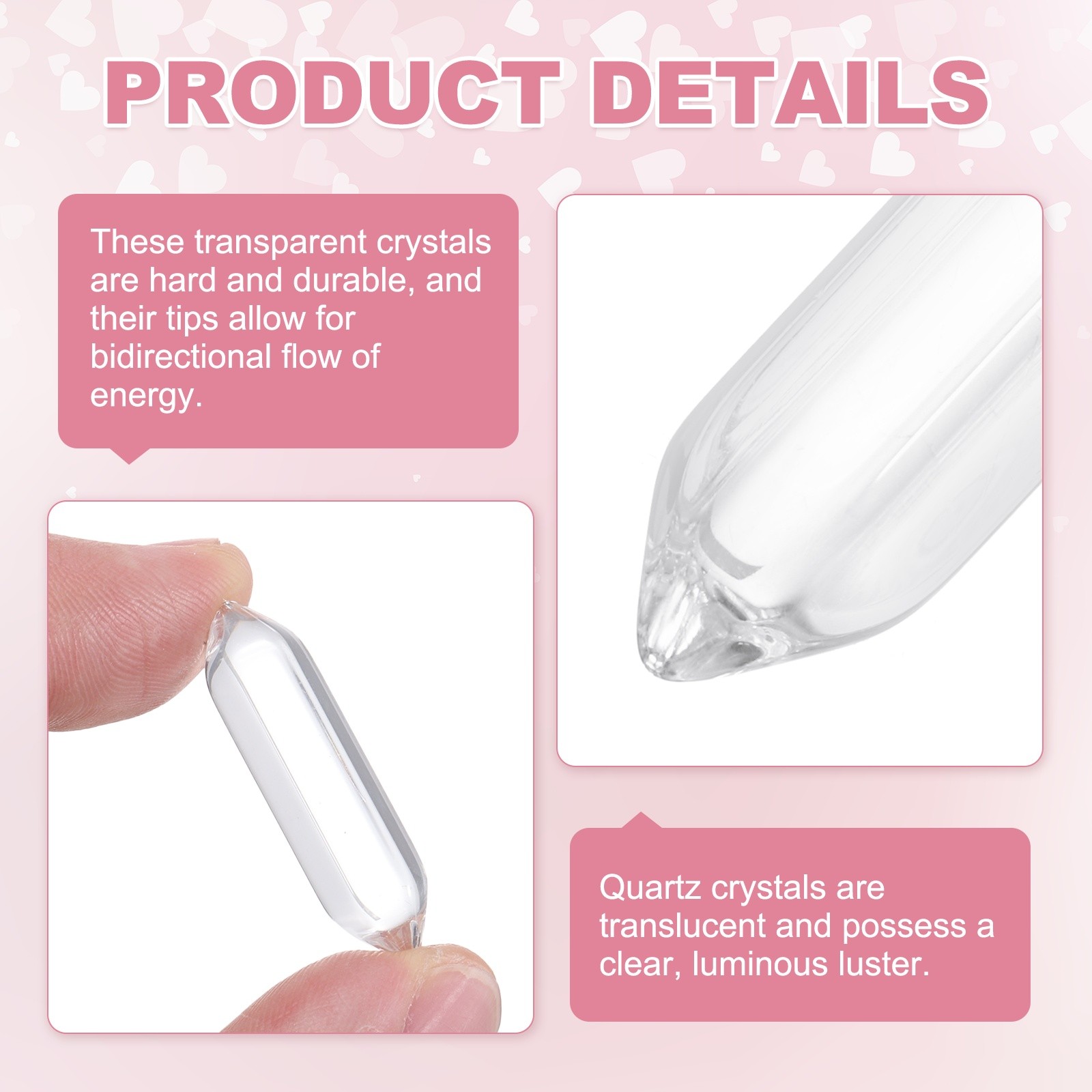 10 Pack Transparent White Quartz Crystals, Polished Crystals Bulk