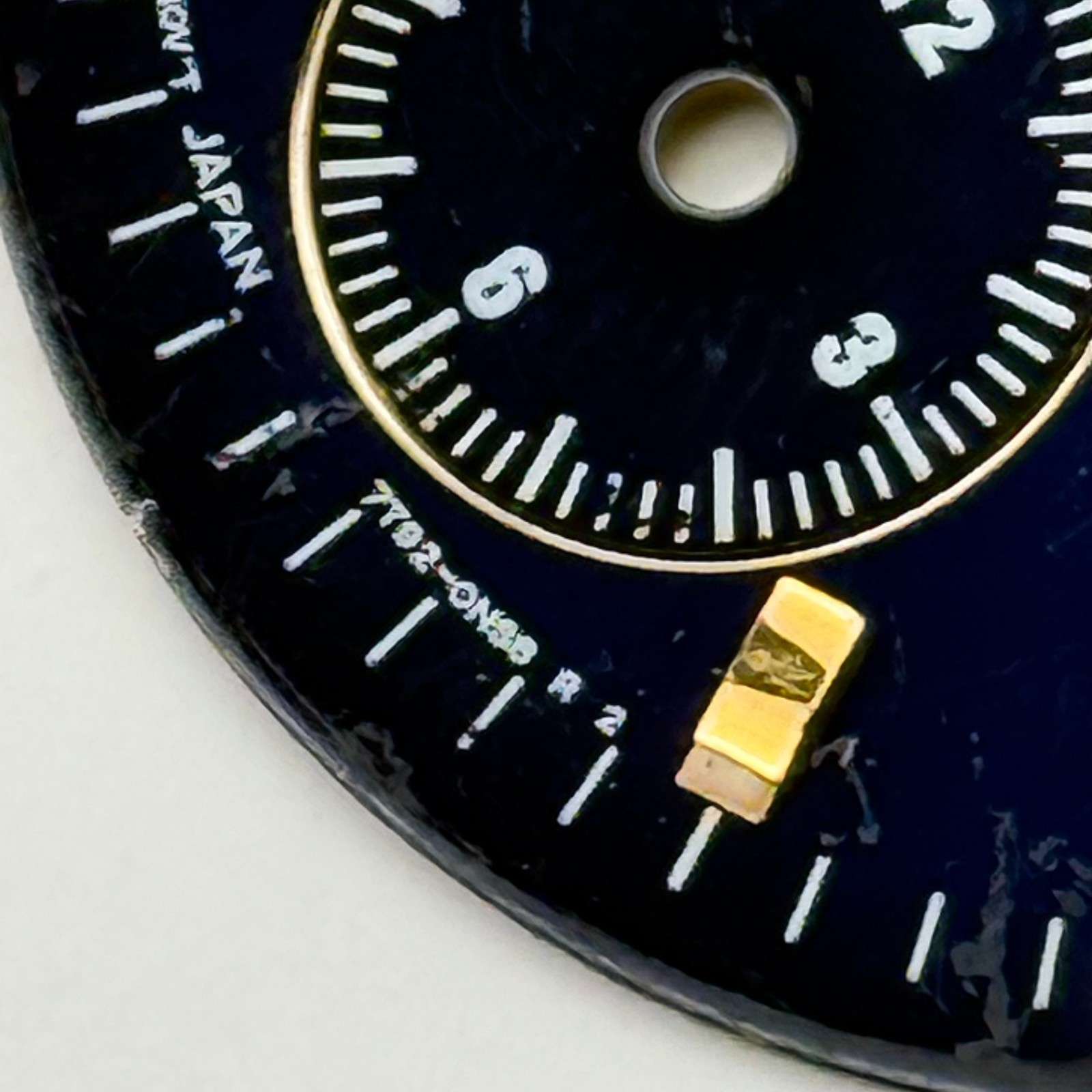 Seiko 7T92-0NS8 Watch Dial Chronograph 100M Black Spare Parts Repair 29.9mm