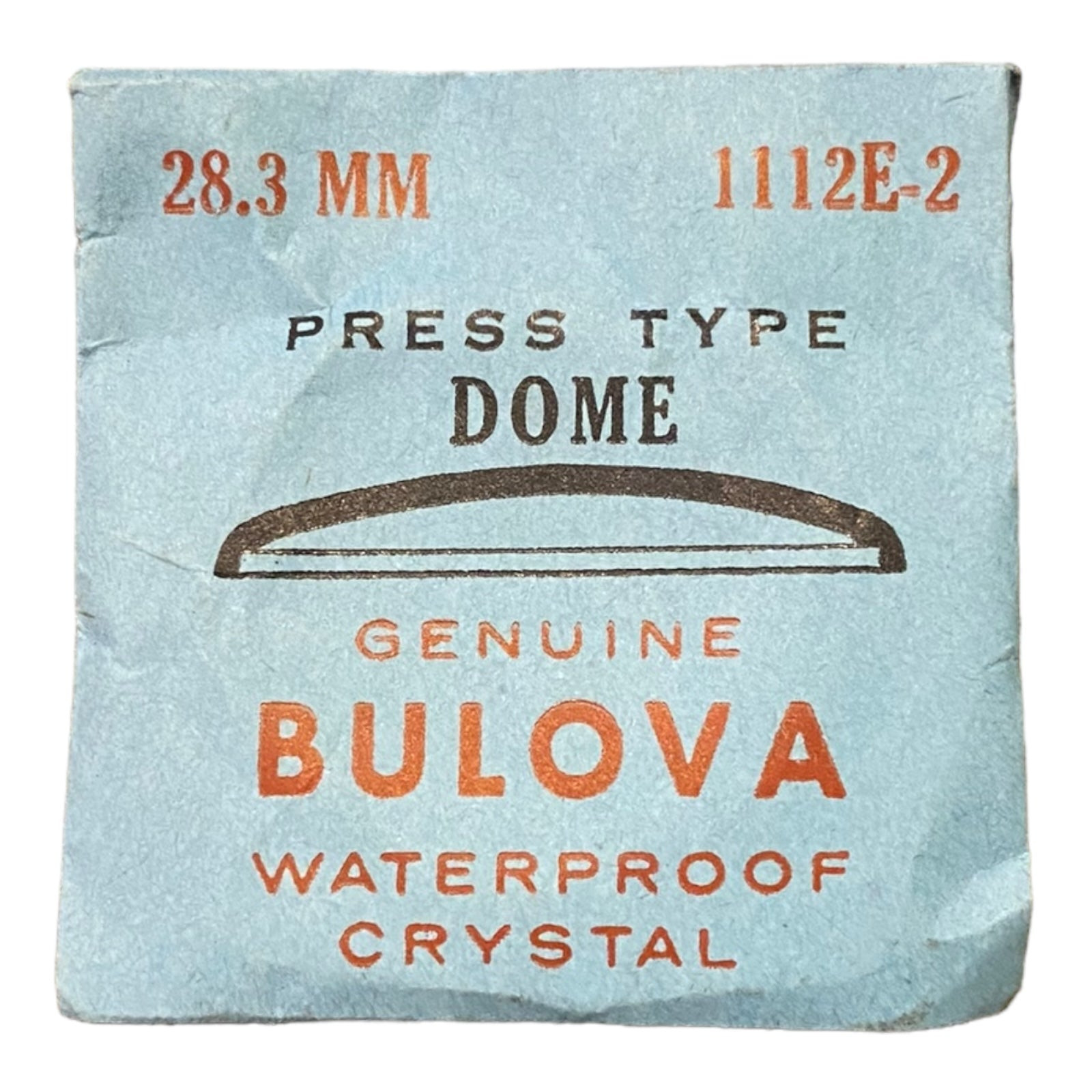 Bulova 1112E-2 Watch Crystal 28.3mm NOS Part Bulova