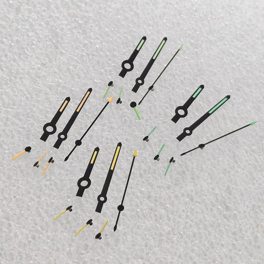 Watch Hands Green Luminous for Japanese Quartz VK63 Movement