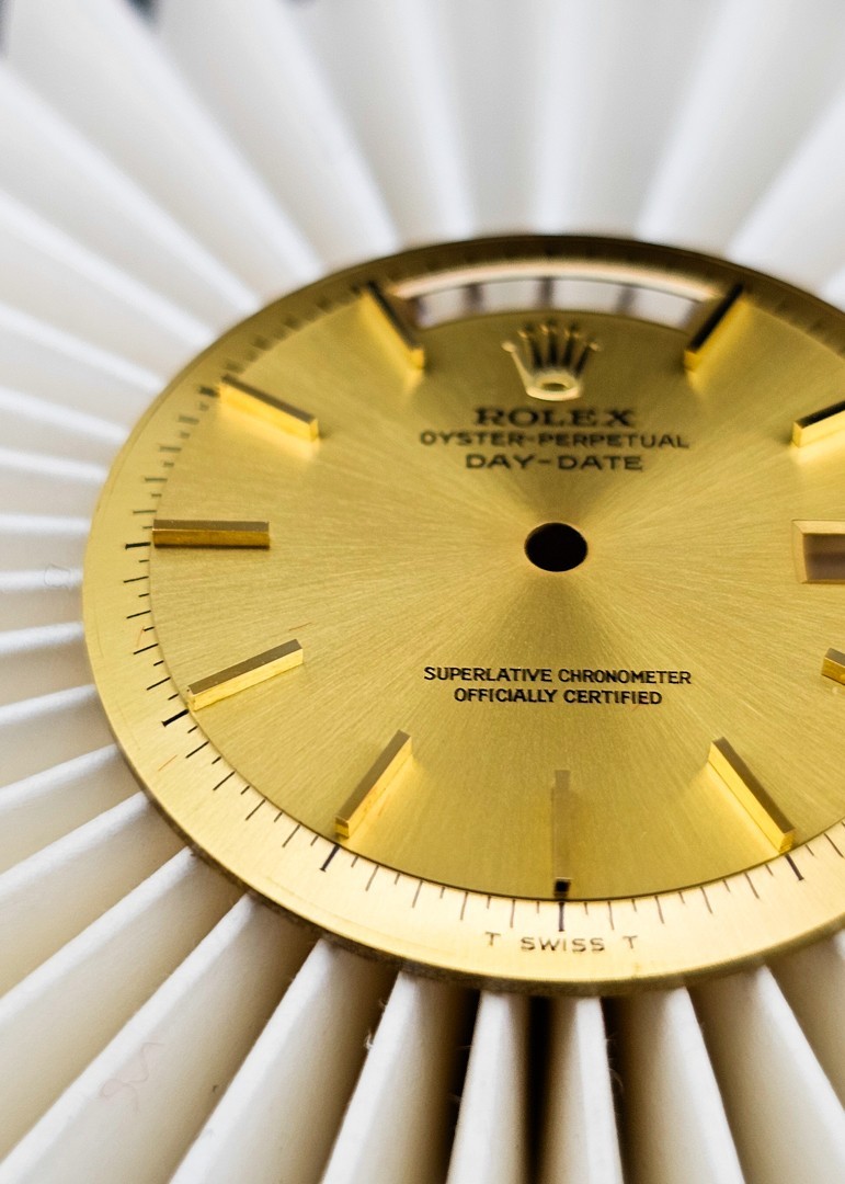 Rolex Golden Day-Date dial without tritium, suitable Ref. 1803 – Plastic Glass