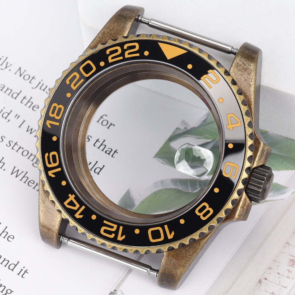 Diving 40mm Luxury Vintage Watch Cases Steel Sapphire 10ATM For Seiko NH35 NH38