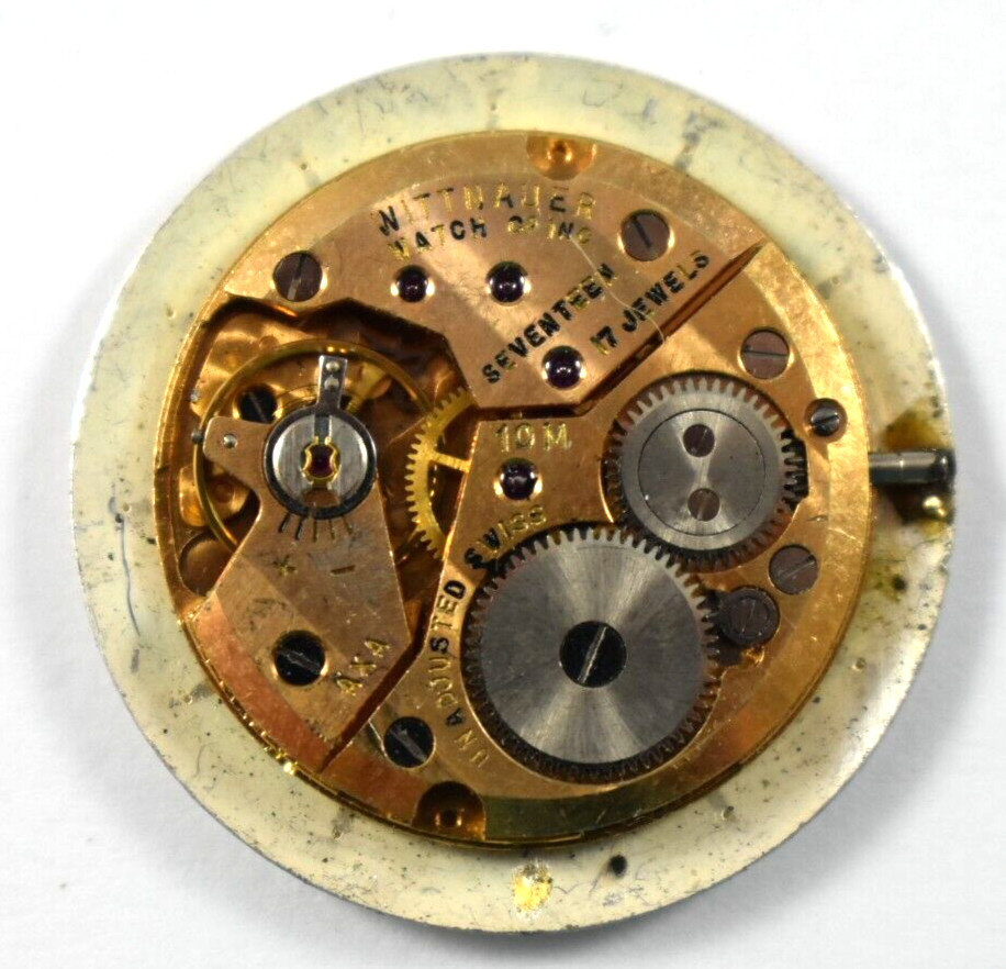 Vintage Wittnauer Manual Wind 17J 10M Wrist Watch Movement lot.fl