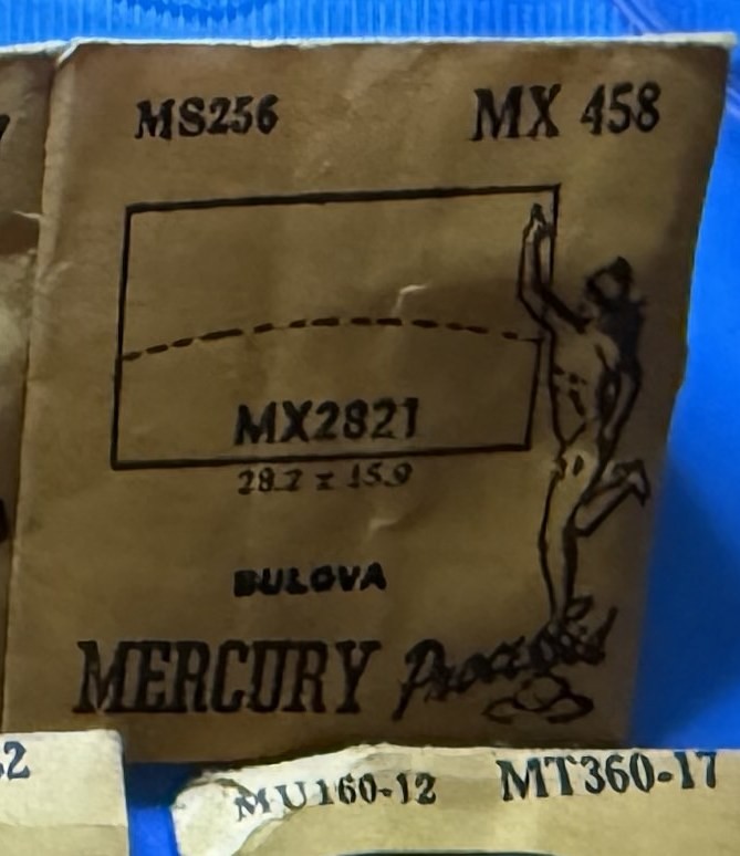 Mercury MX2821 Bulova vintage watch crystal NOS 28.2 x 15.9 mm