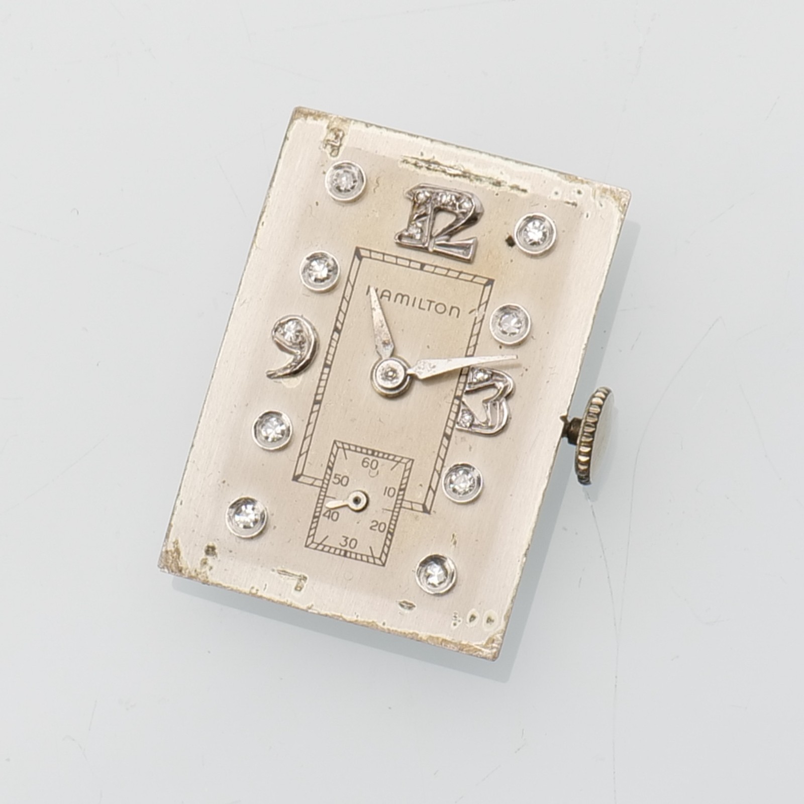 Collectible Antique HAMILTON Diamond Cal 980 17J USA Men’s Watch Movement Runs