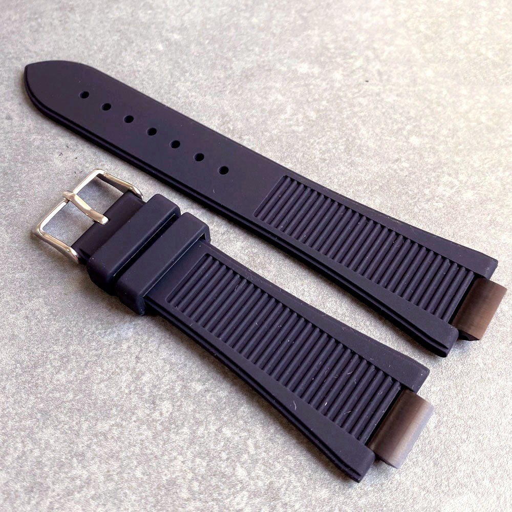 40mm Sapphire Glass Black PVD Watch Case Fit NH35 NH36 ETA 2824 Rubber strap