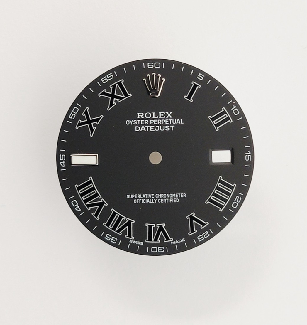 Genuine Rolex Factory Dial Black Roman Datejust 2/II – 41mm 116300, 116334