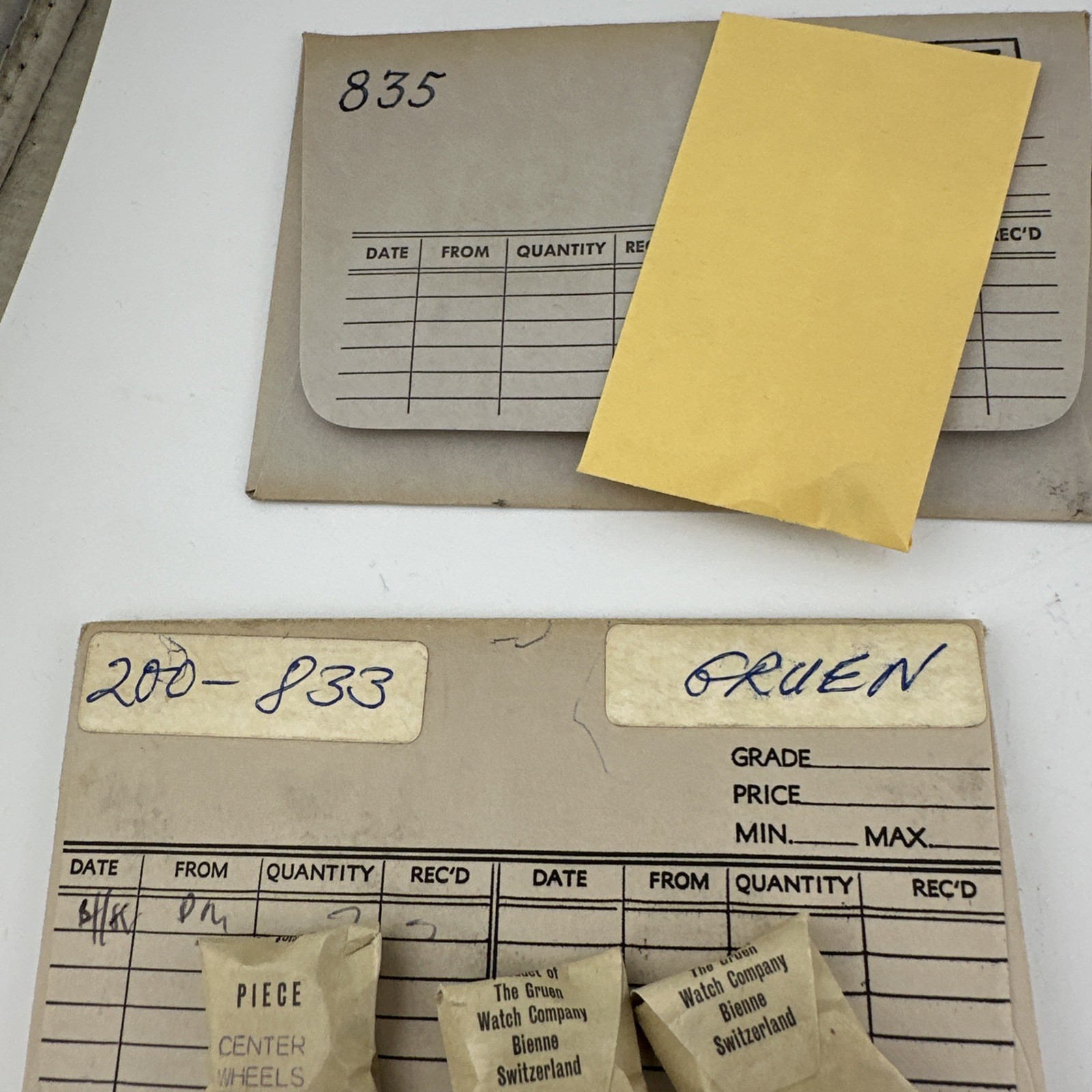 Vintage NOS Watch Parts Lot Gruen Parts Mixed Watchmaker Material