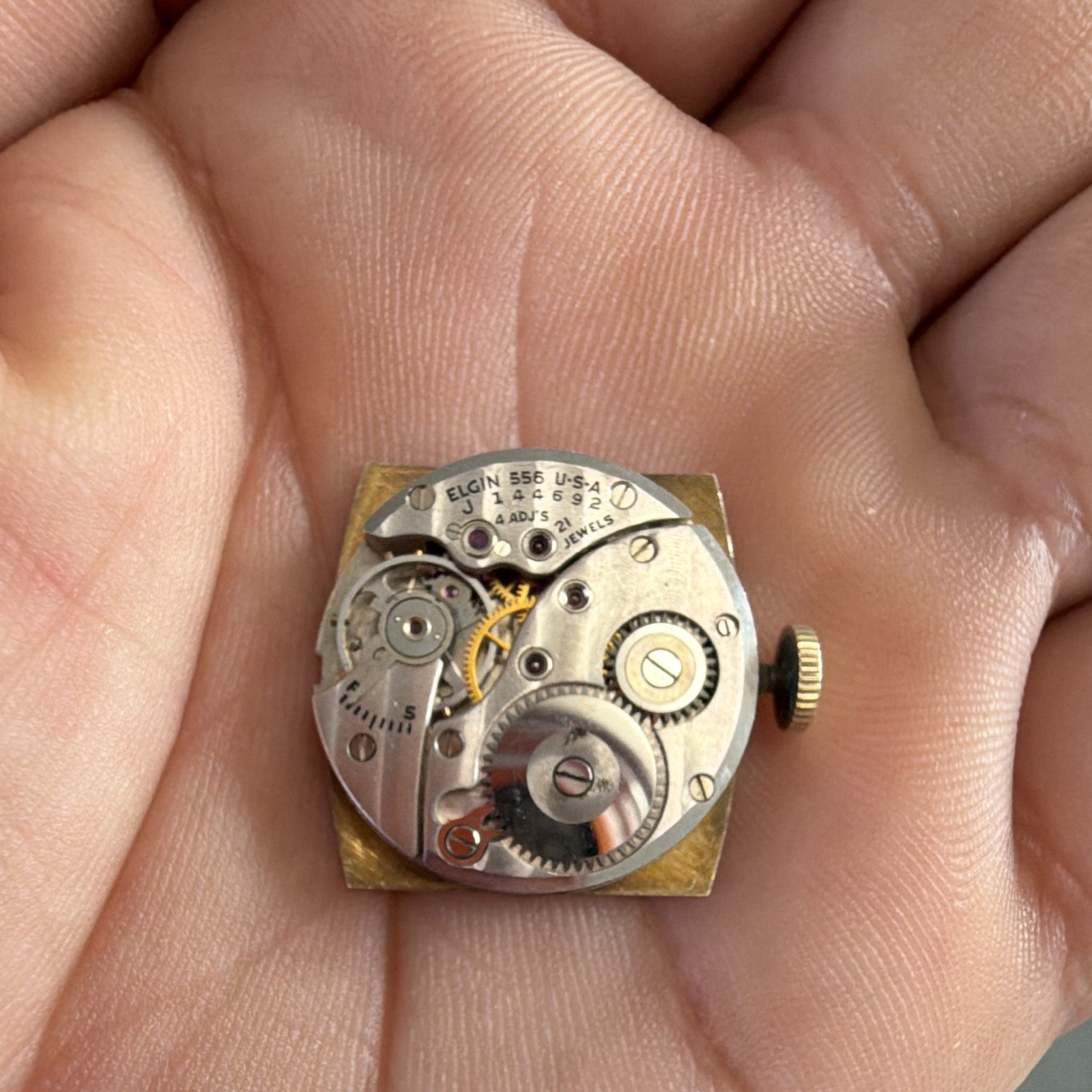 Lord Elgin Mechanical Manual Watch Movement with Dial for Elgin Lord Elgin