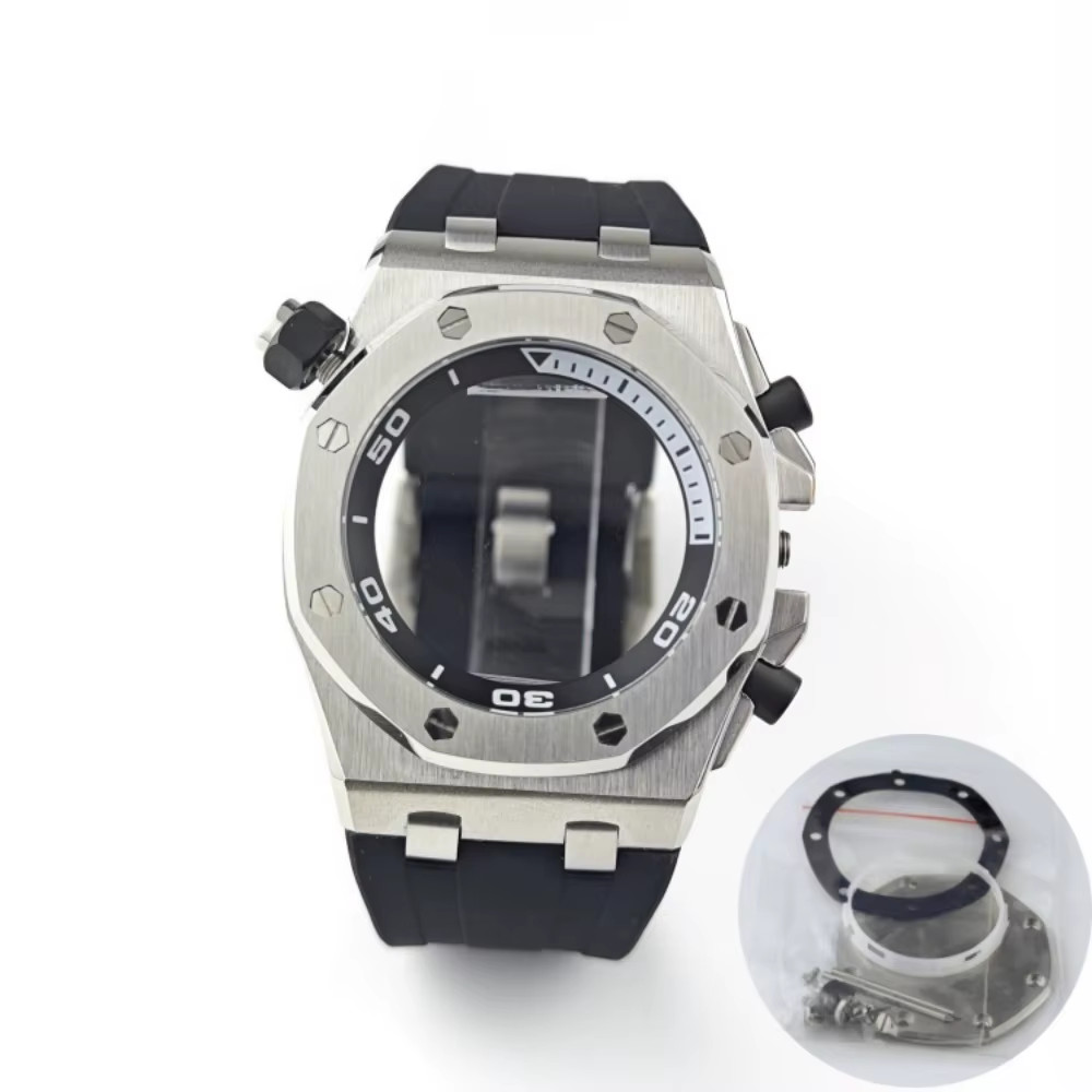 42Mm VK64 Octagonal Watch Case Fit 30Mm Dial 4Crwon Chapter Ring Sapphire for Qu
