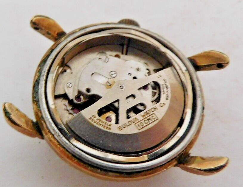 BULOVA 10 CMC WATCH 10k R.G.P. 17 JEWELS FOR PARTS or REPAIR. USED